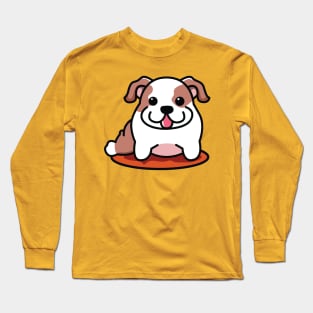 Cute Lazy English Bulldog Lover Gift Long Sleeve T-Shirt